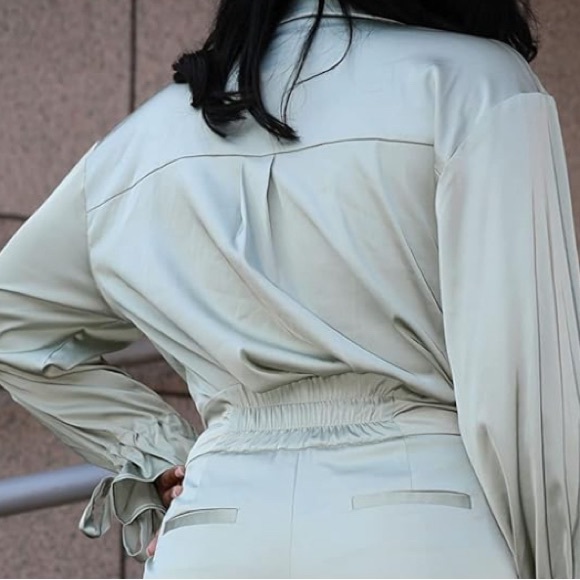 NWT Amazon The Drop Women's Desert Sage Button Down Shirt by @idesign8, XL - Picture 6 of 8